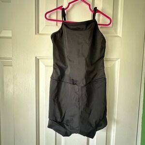 Weissman Child Small Black Dance Leotard Romper Gymnastics Unitard
